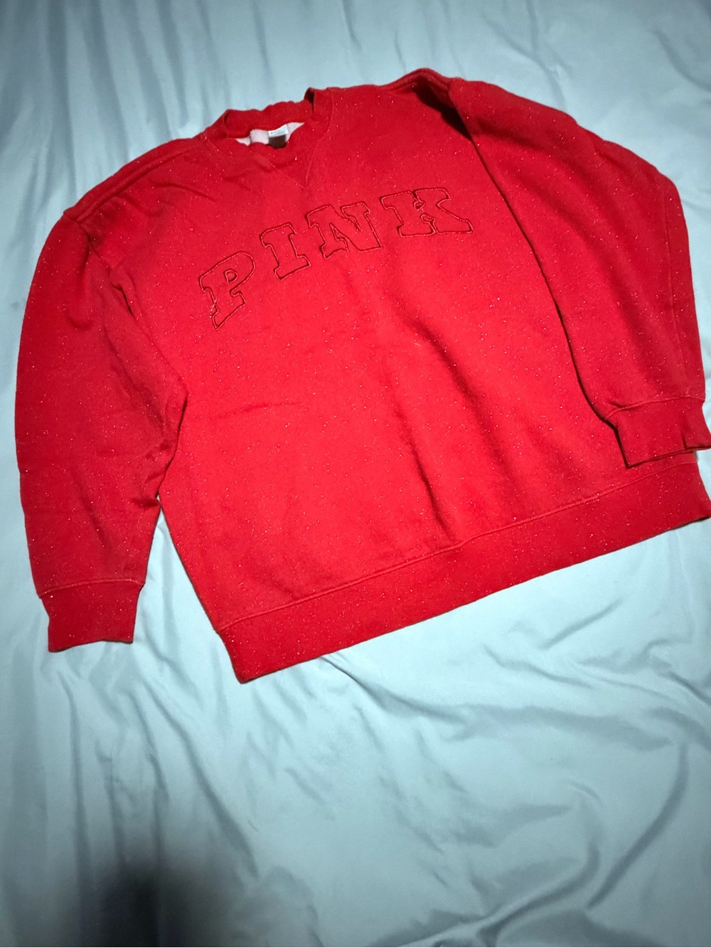 PINK Victoria's Secret Red Crewneck Sweatshirt